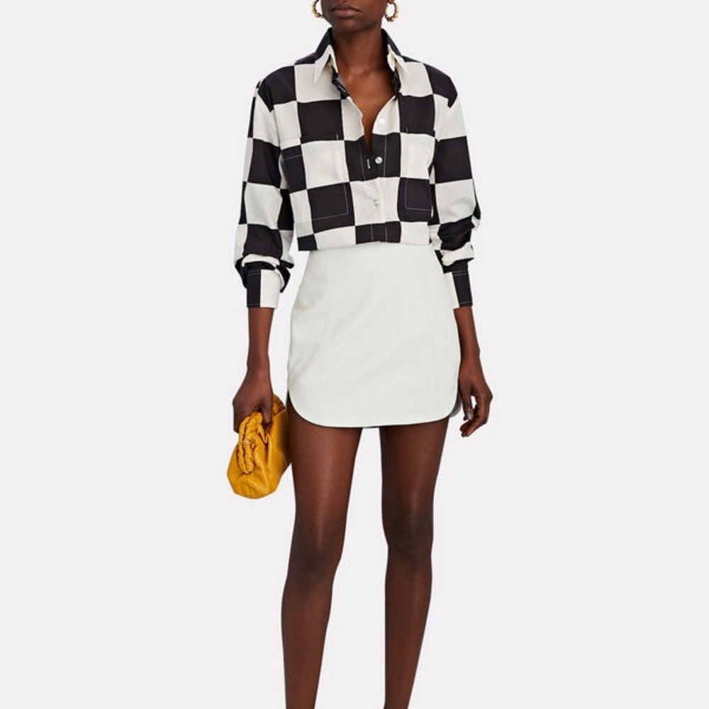 Matthew Bruch Oversized Checkerboard Button-down Shirt - Sz: 4/L